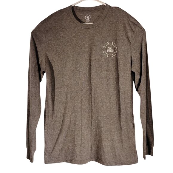 Volcom tshirt mens XL XLarge gray long sleeve graphic tee skate crew neck - Picture 2 of 7